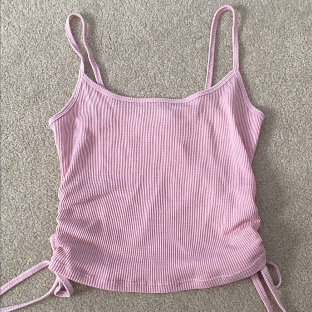pacsun pink tie tank top